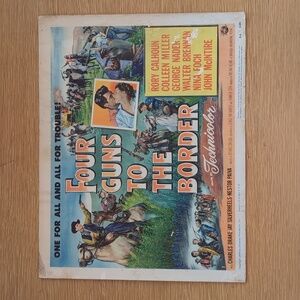 VTG "Four Guns to the Border" Movie Lobby Card